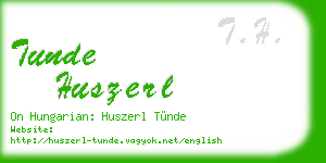 tunde huszerl business card